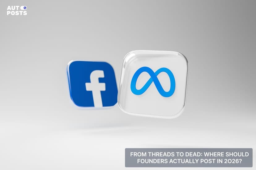 From Threads to Dead Where Should Founders Actually Post in 2026 — cover